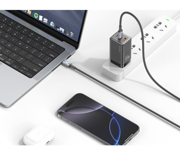 USAMS Kabel 60W USB-C do USB-C 1,2 m stalowy - 1569132 - zdjęcie 2